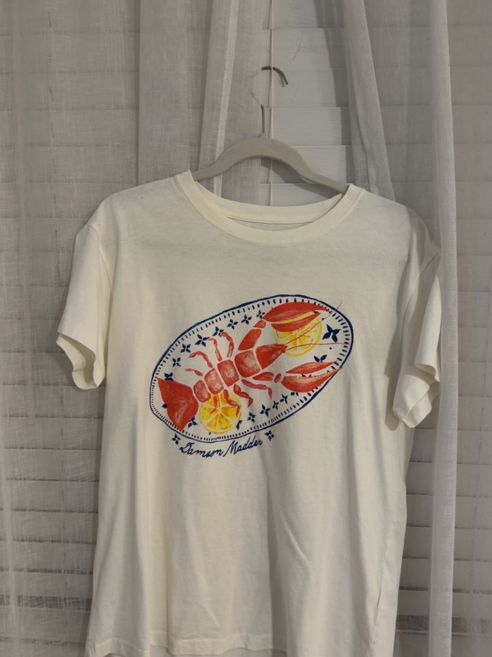 ANTHROPOLOGY Cream Lobster Graphic Tee